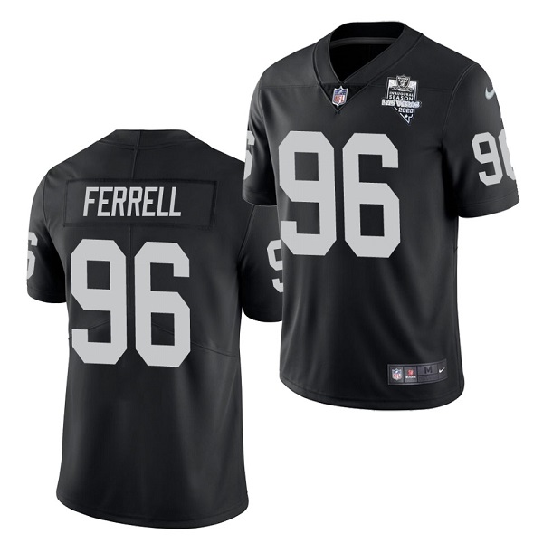 Men's Las Vegas Raiders Black #96 Clelin Ferrell 2020 Inaugural Season Vapor Limited Stitched Jersey